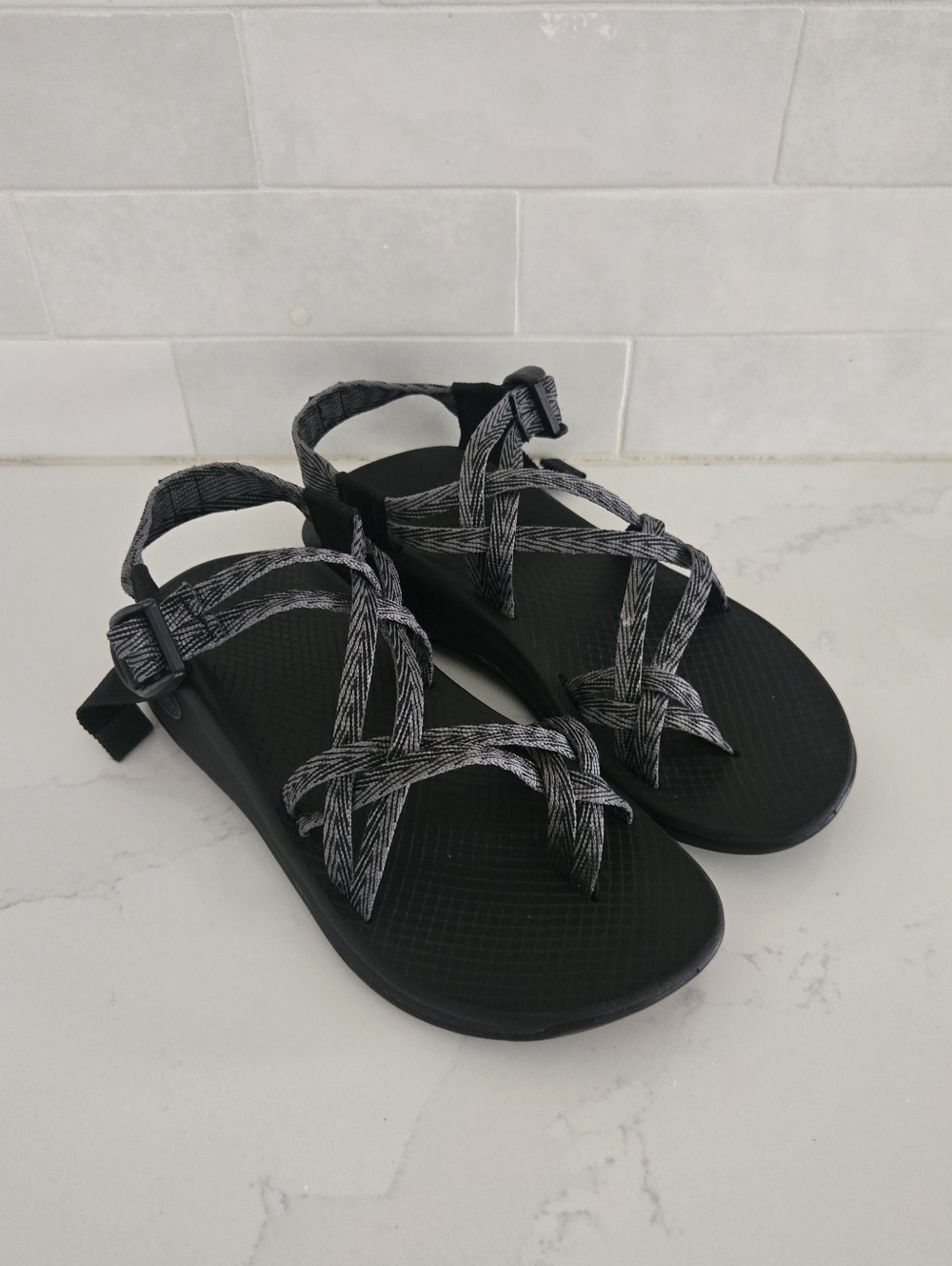 Chaco Z/Cloud X2 Sandal Adjustable Double Strap Hiking Adventure Limb Black Sz 7 - Picture 2 of 7